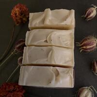 Roman Chamomile, Orange and Bergamot with Blue Poppy Seeds Handmade Botanical Soap