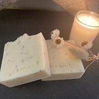 Roman Chamomile, Orange and Bergamot with Blue Poppy Seeds Handmade Soap