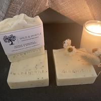 Roman Chamomile, Orange and Bergamot with Blue Poppy Seeds Handmade Soap
