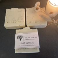Roman Chamomile, Orange and Bergamot with Blue Poppy Seeds Handmade Soap