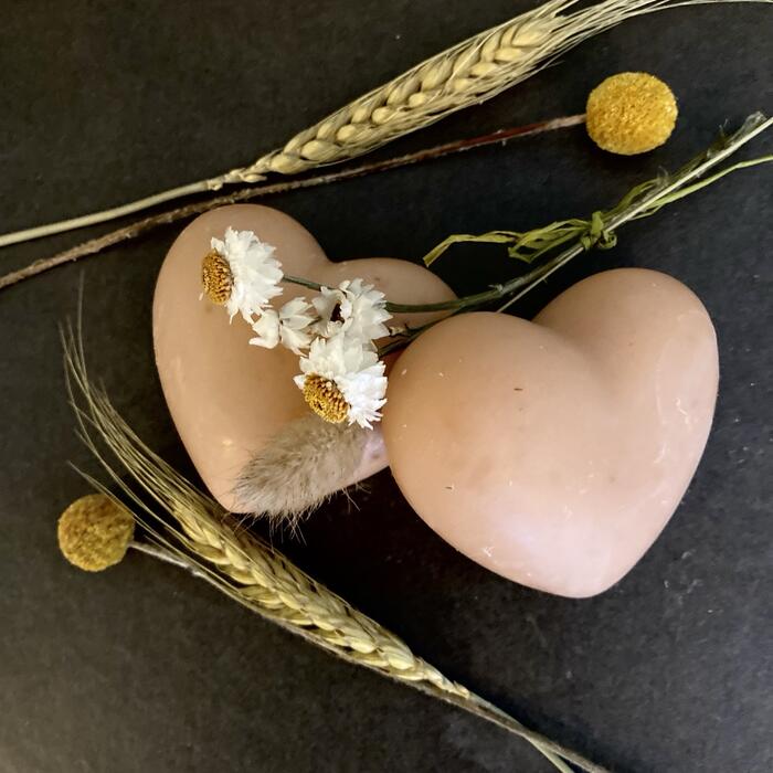Rose Geranium, Sweet Orange and Patchouli (chubby heart)
