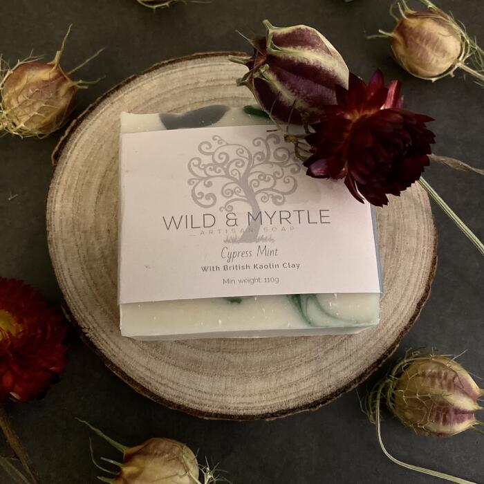 Cypress Mint with British Kaolin Clay Handmade Soap