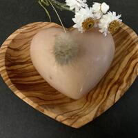 Heart-shaped Olive Wood Soap Dish