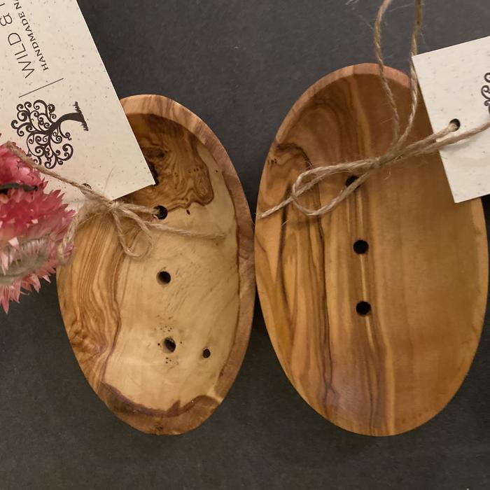Oval Olive Wood Soap Dish