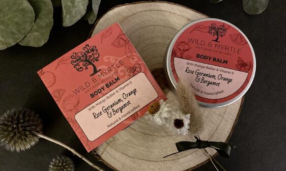 Body Balm - Rose Geranium, Orange & Bergamot (with Mango Butter & Vitamin E)